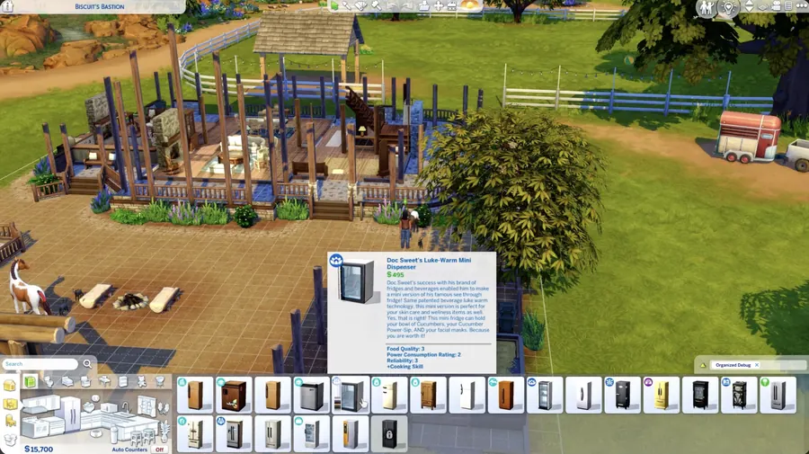 The Sims 4 Build and Buy object catalog interface